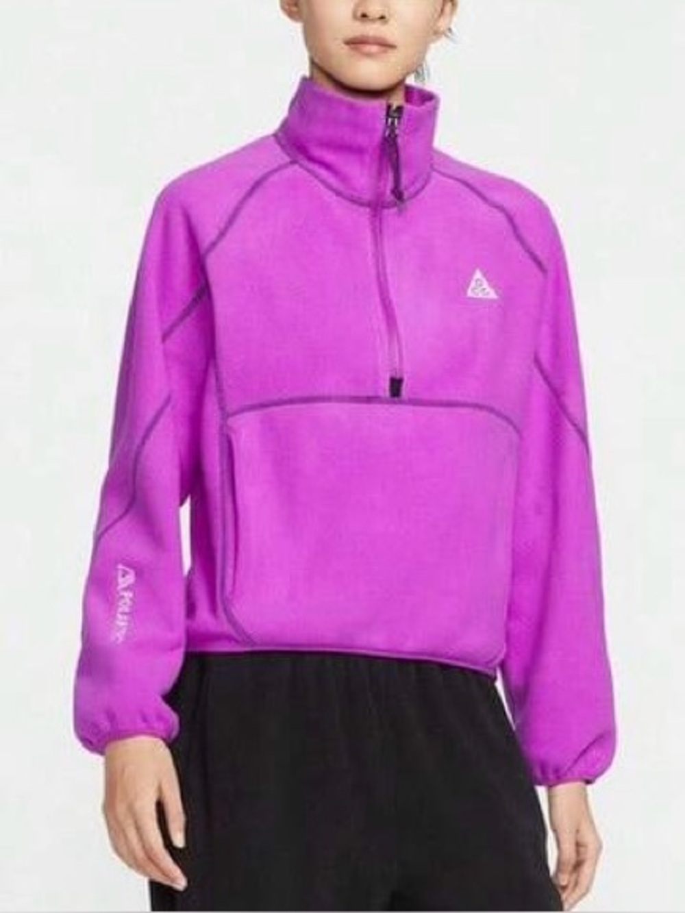 NWT $135 Nike ACG Wolf Tree Polartec 1/2 Zip Fleece Top Women’s XL Pink